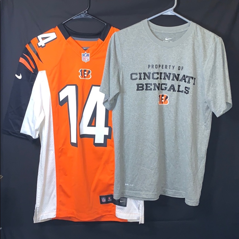 Two Sz Small Nike Cincinnati Bengals Jersey, Shirt